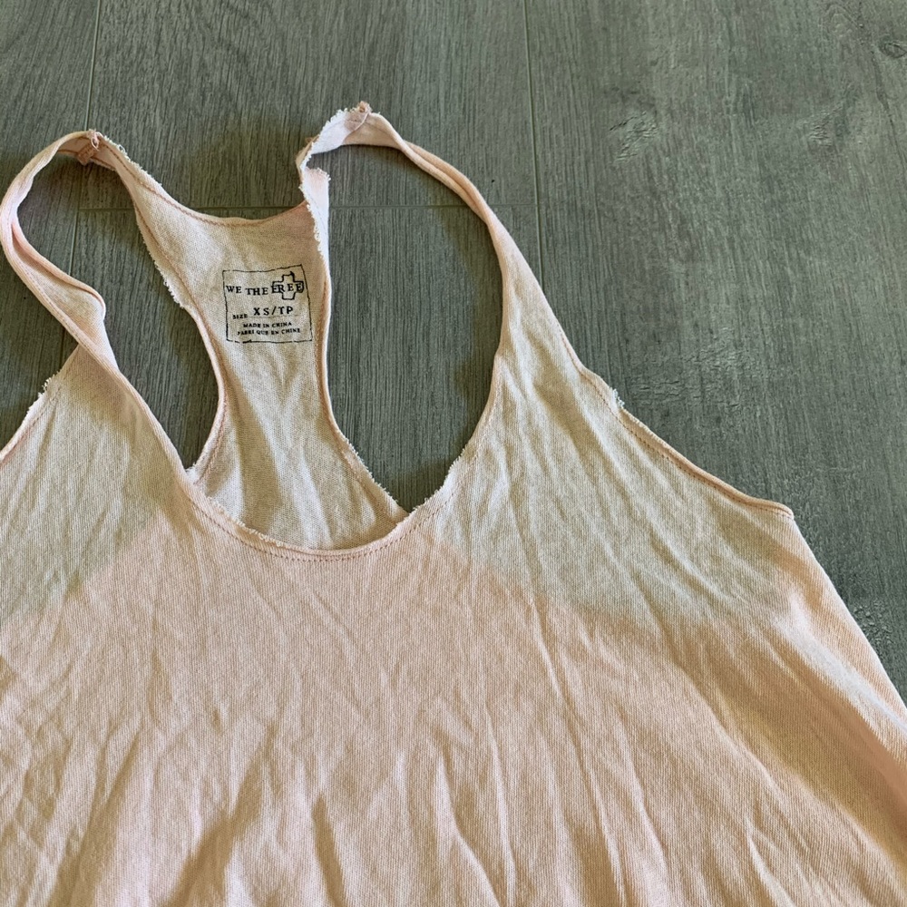 Free People Pink Long Shirt Top Blouse XS. M - Picture 5 of 8